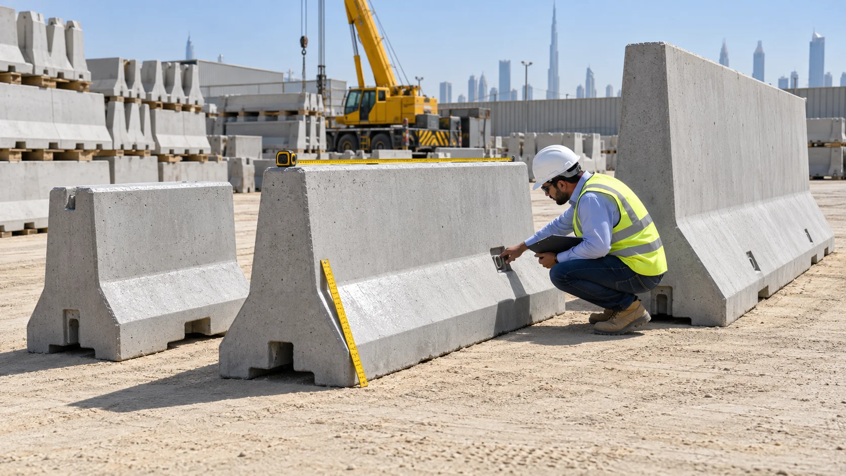 Jersey Barrier Dimensions and Weight in the UAE
